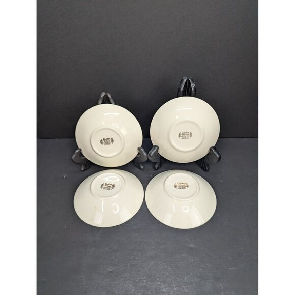 Vintage Golden Wheat Made in USA 22K Gold 5 Inch Dessert Berry Bowls Lot of 4 - Picture 6 of 8